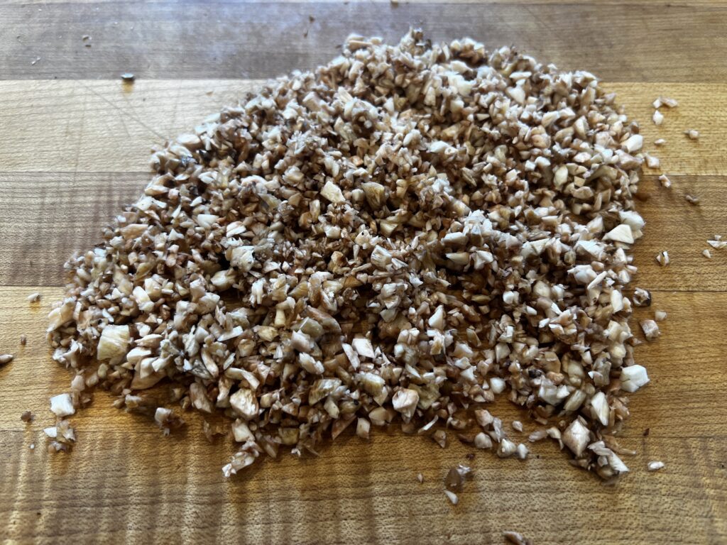 Chopped Mushroom stems 