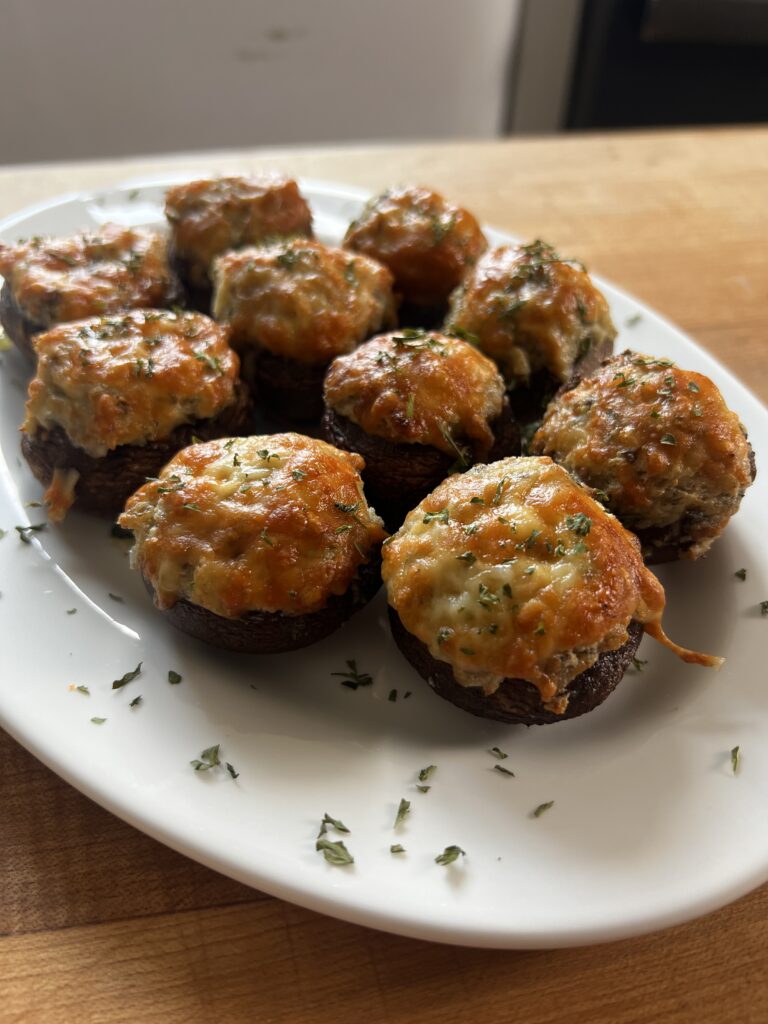 Garlic Parmesan Stuffed Mushrooms