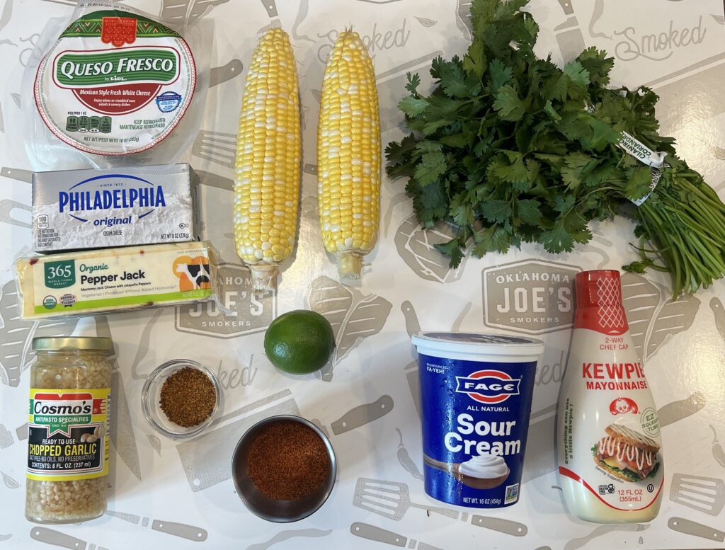 Elote Corn dip ingredients 