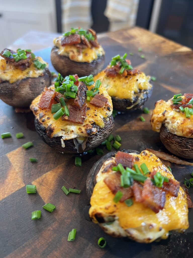 Jalapeño Popper Stuffed Mushrooms