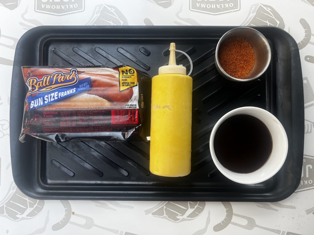 Ingredients for hotdog burnt ends 