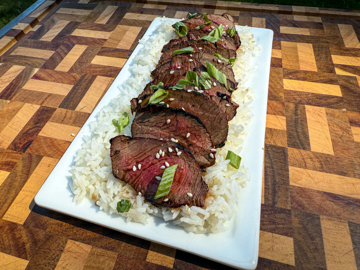 Grilled Elk Steak with Asian Style Marinade