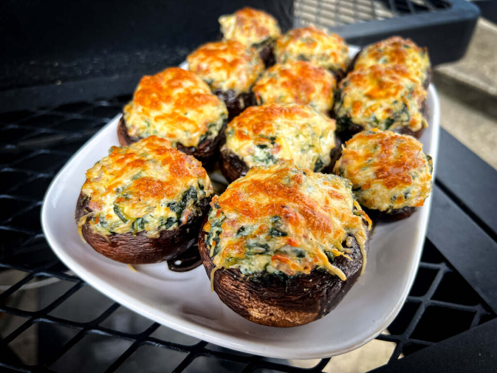 Spinach & Artichoke Stuffed Mushrooms 